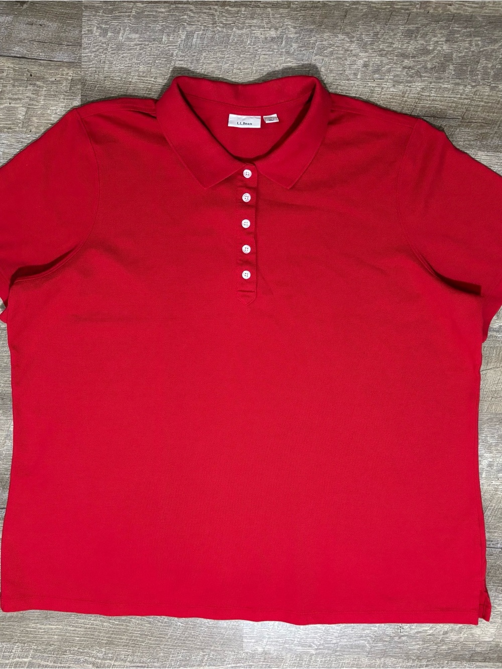 L.L. Bean Polo Shirt Men's 3XL Red Casual Golf Cotton